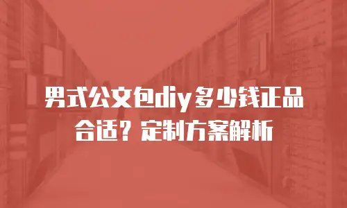 男式公文包diy多少钱正品合适？定制方案解析