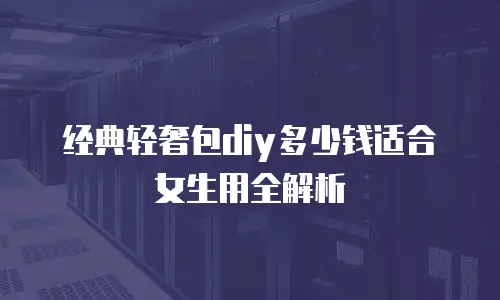 经典轻奢包diy多少钱适合女生用全解析