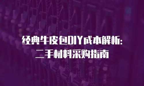 经典牛皮包DIY成本解析：二手材料采购指南