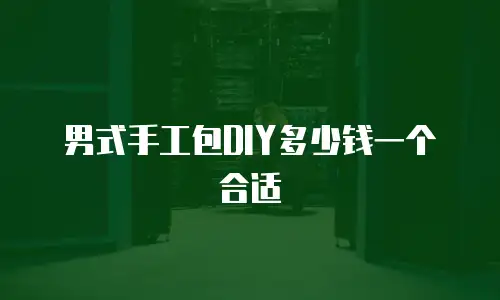 男式手工包DIY多少钱一个合适