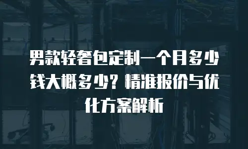 男款轻奢包定制一个月多少钱大概多少？精准报价与优化方案解析
