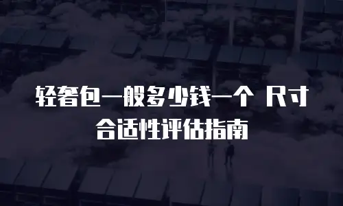 轻奢包一般多少钱一个 尺寸合适性评估指南