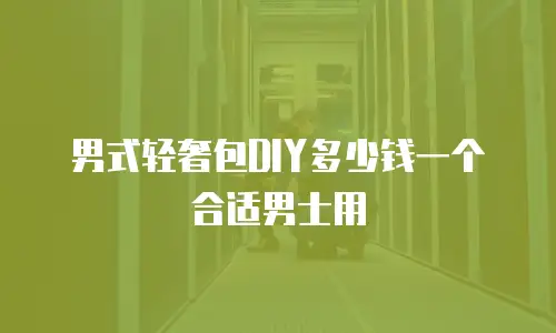男式轻奢包DIY多少钱一个合适男士用