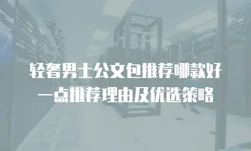 轻奢男士公文包推荐哪款好一点推荐理由及优选策略