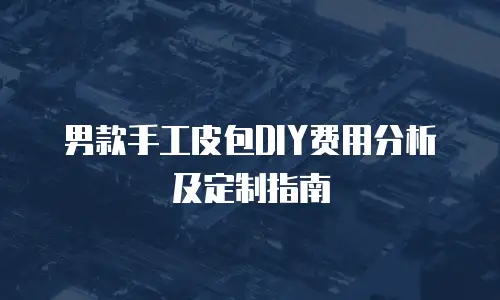 男款手工皮包DIY费用分析及定制指南