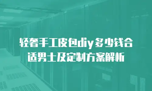 轻奢手工皮包diy多少钱合适男士及定制方案解析