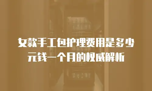 女款手工包护理费用是多少元钱一个月的权威解析