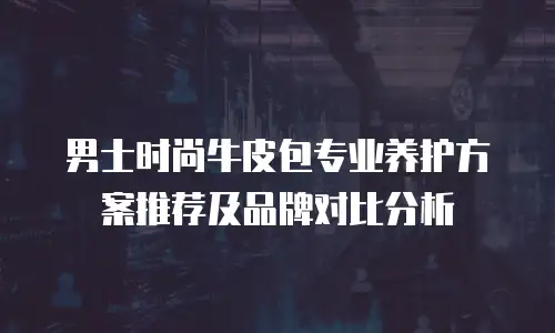 男士时尚牛皮包专业养护方案推荐及品牌对比分析