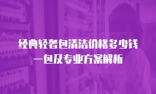 经典轻奢包清洁价格多少钱一包及专业方案解析
