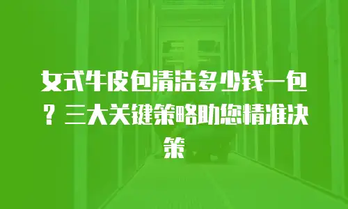 女式牛皮包清洁多少钱一包？三大关键策略助您精准决策