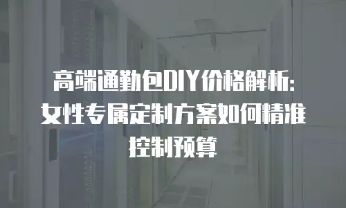 高端通勤包DIY价格解析：女性专属定制方案如何精准控制预算