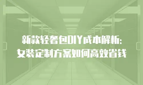新款轻奢包DIY成本解析：女装定制方案如何高效省钱