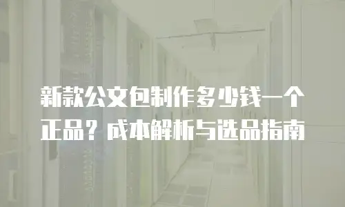 新款公文包制作多少钱一个正品？成本解析与选品指南