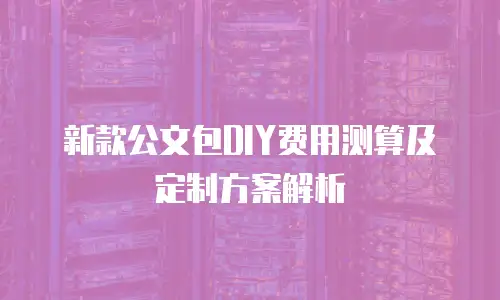 新款公文包DIY费用测算及定制方案解析
