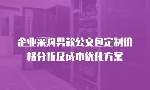 企业采购男款公文包定制价格分析及成本优化方案