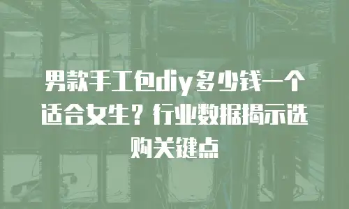 男款手工包diy多少钱一个适合女生？行业数据揭示选购关键点