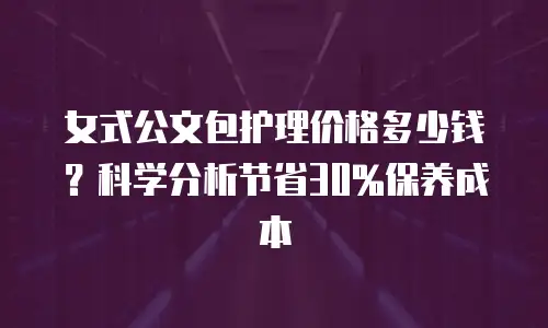 女式公文包护理价格多少钱？科学分析节省30%保养成本