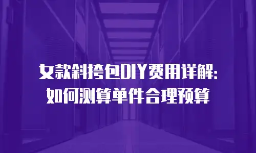 女款斜挎包DIY费用详解：如何测算单件合理预算