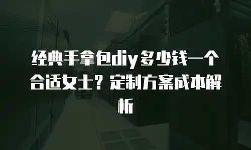 经典手拿包diy多少钱一个合适女士？定制方案成本解析