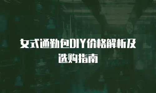 女式通勤包DIY价格解析及选购指南