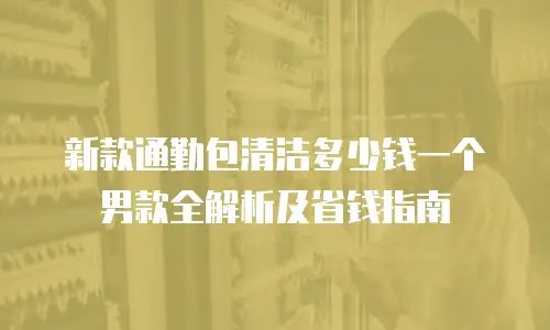 新款通勤包清洁多少钱一个男款全解析及省钱指南