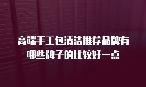 高端手工包清洁推荐品牌有哪些牌子的比较好一点
