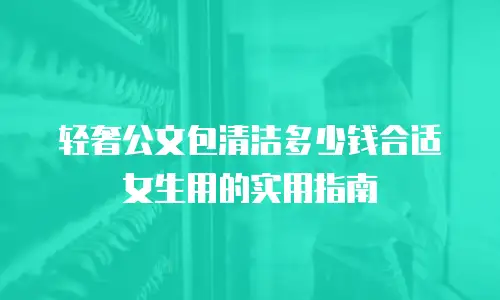 轻奢公文包清洁多少钱合适女生用的实用指南