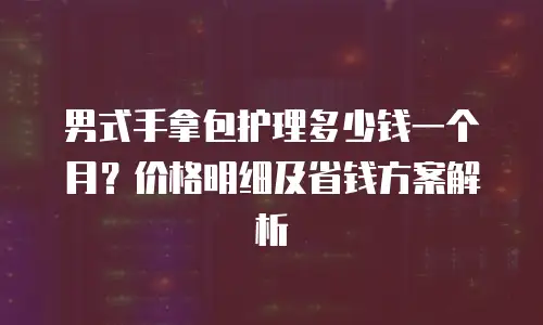 男式手拿包护理多少钱一个月？价格明细及省钱方案解析