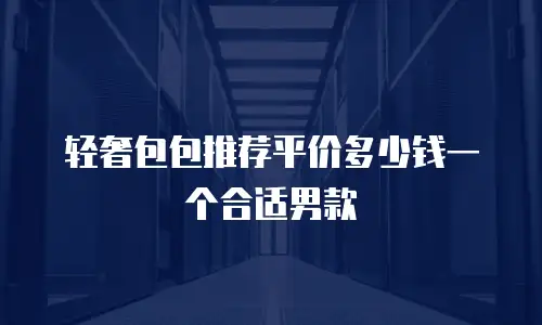 轻奢包包推荐平价多少钱一个合适男款