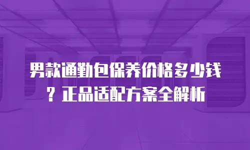 男款通勤包保养价格多少钱？正品适配方案全解析