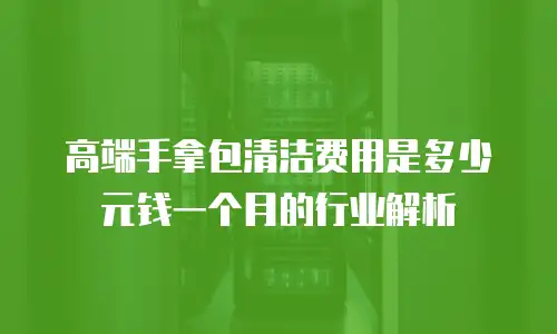 高端手拿包清洁费用是多少元钱一个月的行业解析