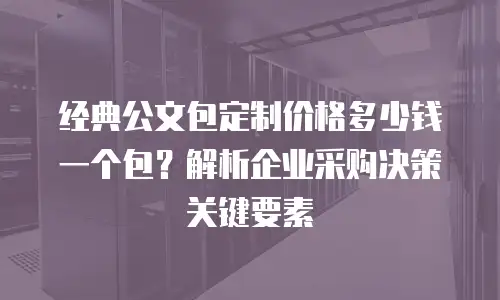 经典公文包定制价格多少钱一个包？解析企业采购决策关键要素