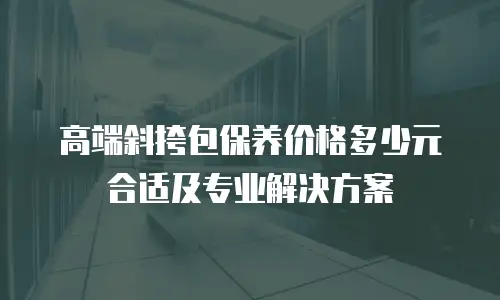 高端斜挎包保养价格多少元合适及专业解决方案