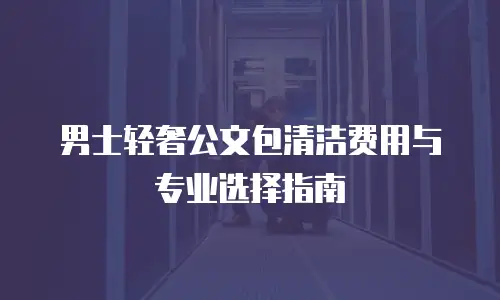 男士轻奢公文包清洁费用与专业选择指南