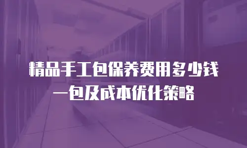 精品手工包保养费用多少钱一包及成本优化策略