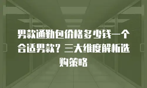 男款通勤包价格多少钱一个合适男款？三大维度解析选购策略