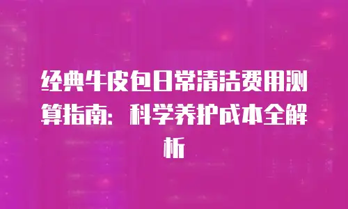 经典牛皮包日常清洁费用测算指南：科学养护成本全解析
