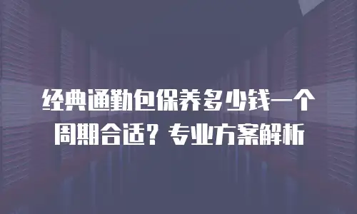经典通勤包保养多少钱一个周期合适？专业方案解析