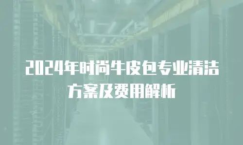 2024年时尚牛皮包专业清洁方案及费用解析