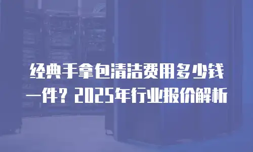 经典手拿包清洁费用多少钱一件？2025年行业报价解析