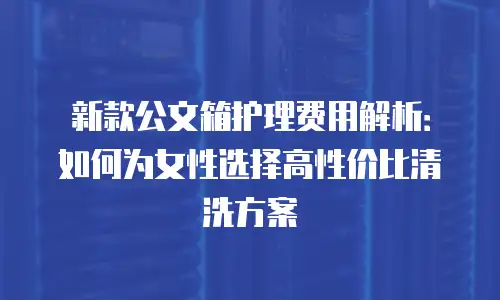 新款公文箱护理费用解析：如何为女性选择高性价比清洗方案
