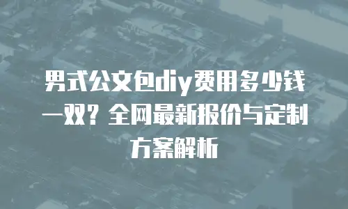男式公文包diy费用多少钱一双？全网最新报价与定制方案解析