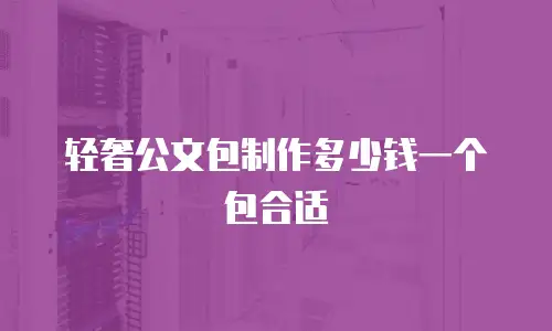轻奢公文包制作多少钱一个包合适