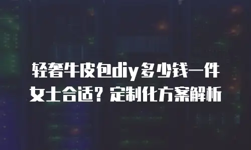 轻奢牛皮包diy多少钱一件女士合适？定制化方案解析