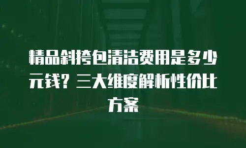 精品斜挎包清洁费用是多少元钱？三大维度解析性价比方案