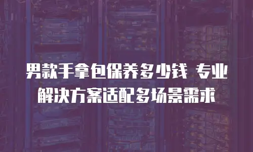 男款手拿包保养多少钱 专业解决方案适配多场景需求