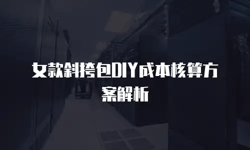 女款斜挎包DIY成本核算方案解析