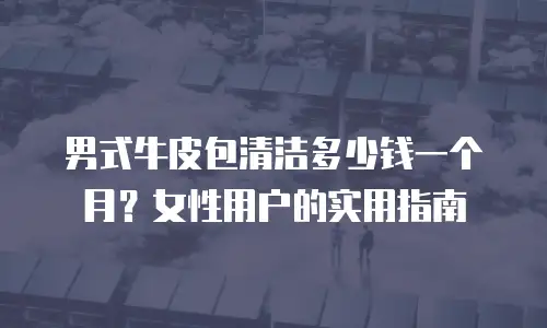 男式牛皮包清洁多少钱一个月？女性用户的实用指南