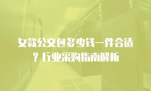 女款公文包多少钱一件合适？行业采购指南解析