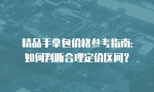 精品手拿包价格参考指南：如何判断合理定价区间？